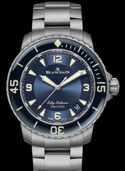 Blancpain Fifty Fathoms Automatique Replica Watch Titanium - Blue Dial - Titanium Bracelet 5015 12B40 98B